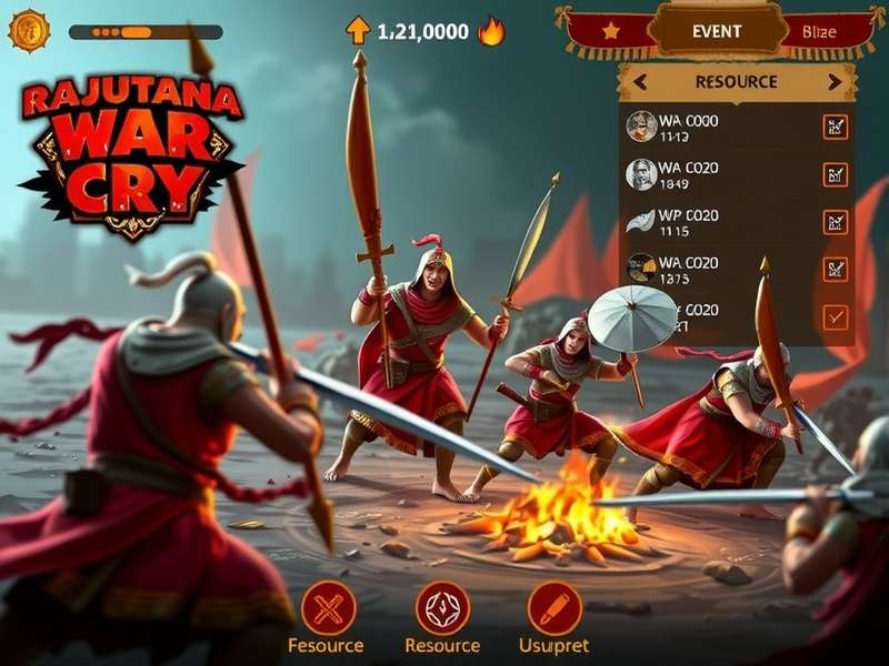 Rajputana War Cry festival event screen