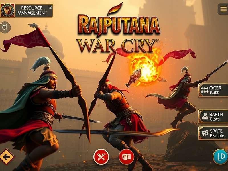 Rajputana War Cry resource management interface